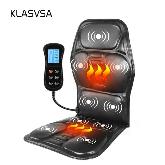 KLASVSA Electric Portable Heating Vibrating Back Massager Chair Cushion🌟💆‍♂️