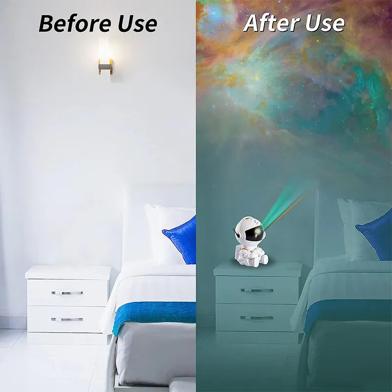 🌌 Galaxy Star Projector LED Night Light Astronaut