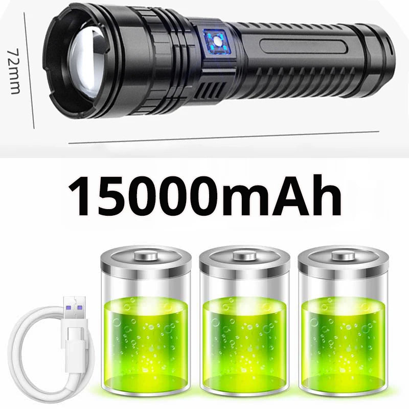 ✨ UltraBeam™ 1000W Tactical Flashlight – The Most Powerful LED Torch Ever Built