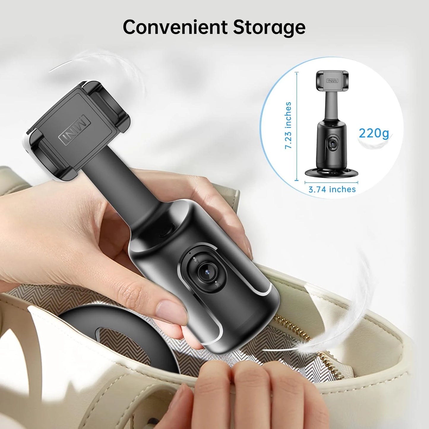 ✨ AI 360° Auto-Tracking Phone Holder Tripod – Your Personal Cameraman