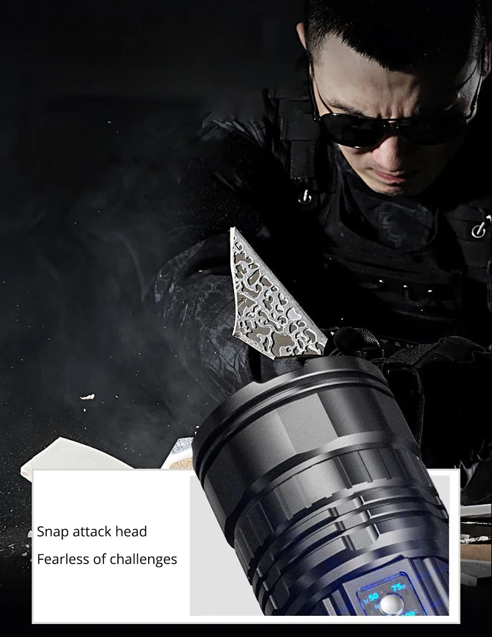 ✨ UltraBeam™ 1000W Tactical Flashlight – The Most Powerful LED Torch Ever Built