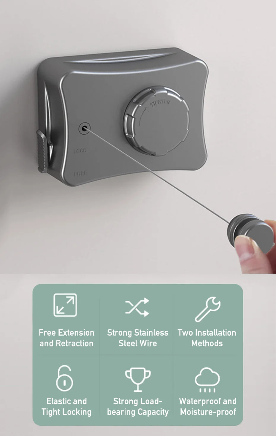 🌟 PRO LIFE ESSENTIALS™ Retractable Clothesline