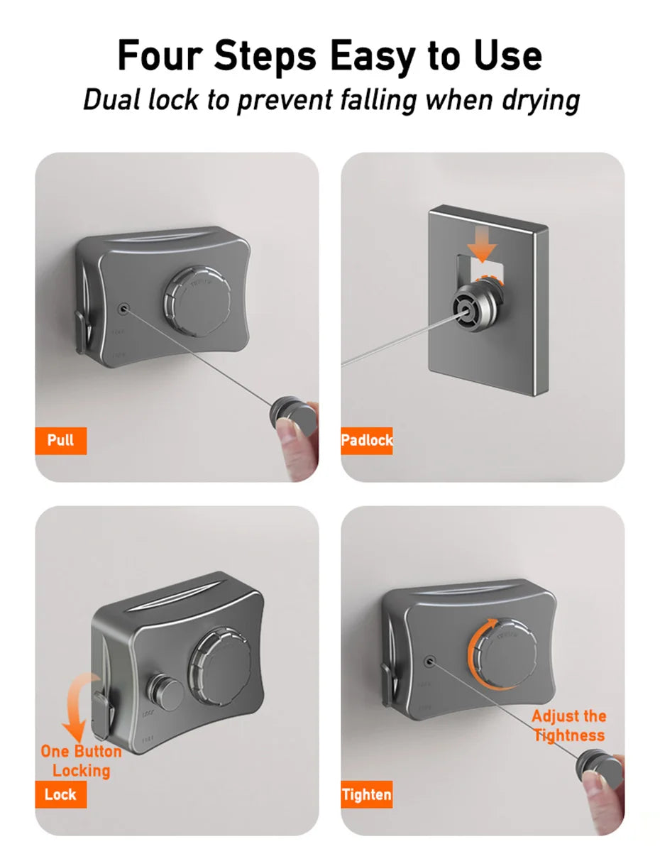 🌟 PRO LIFE ESSENTIALS™ Retractable Clothesline