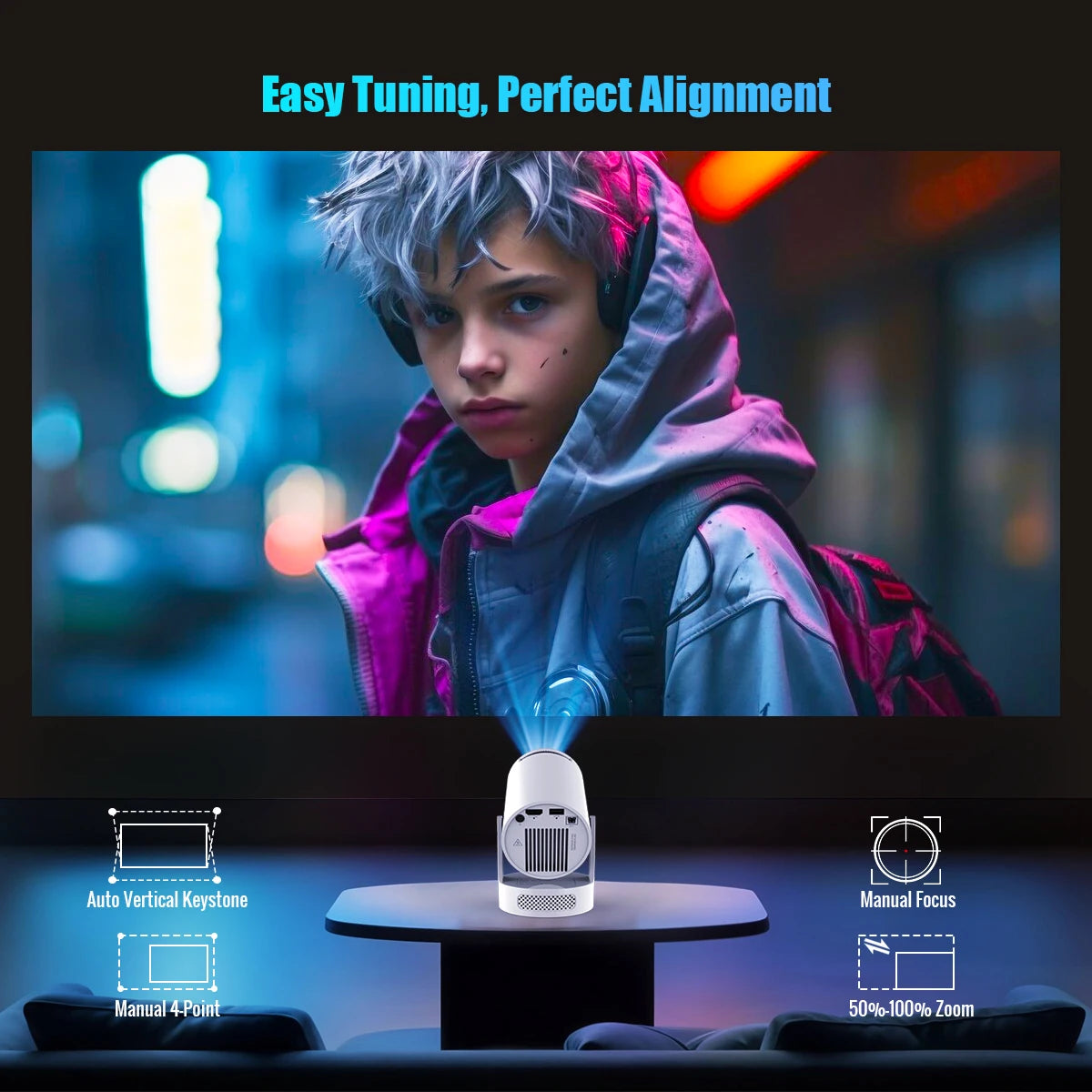 ✨ PRO LIFE ESSENTIALS HY300 Pro+ Smart Projector