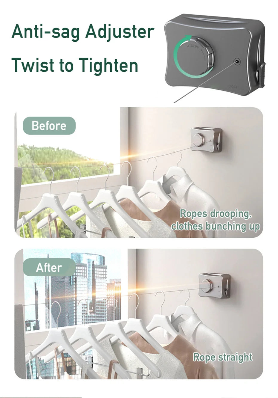 🌟 PRO LIFE ESSENTIALS™ Retractable Clothesline