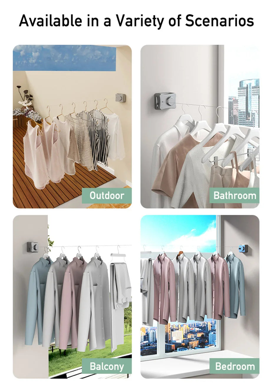 🌟 PRO LIFE ESSENTIALS™ Retractable Clothesline