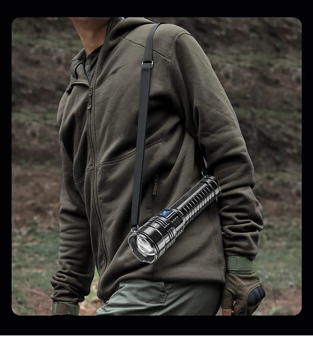 ✨ UltraBeam™ 1000W Tactical Flashlight – The Most Powerful LED Torch Ever Built