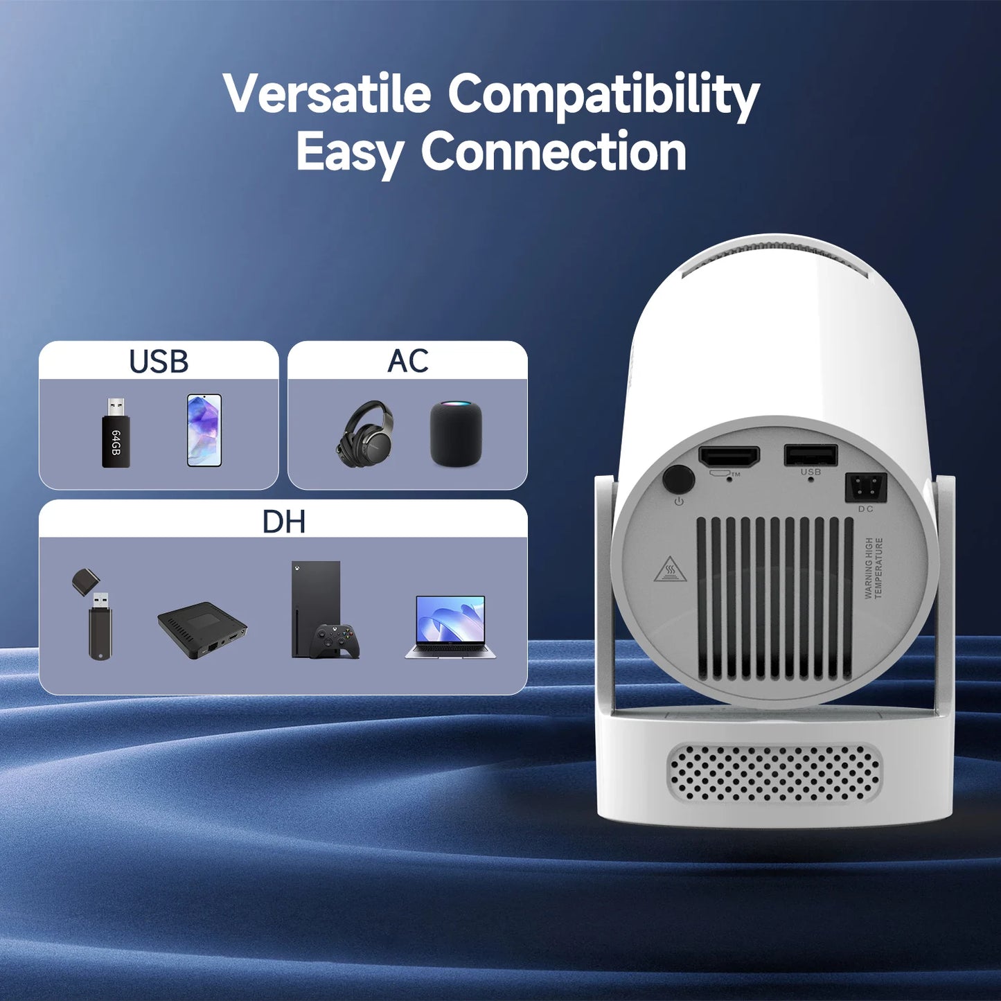 ✨ PRO LIFE ESSENTIALS HY300 Pro+ Smart Projector