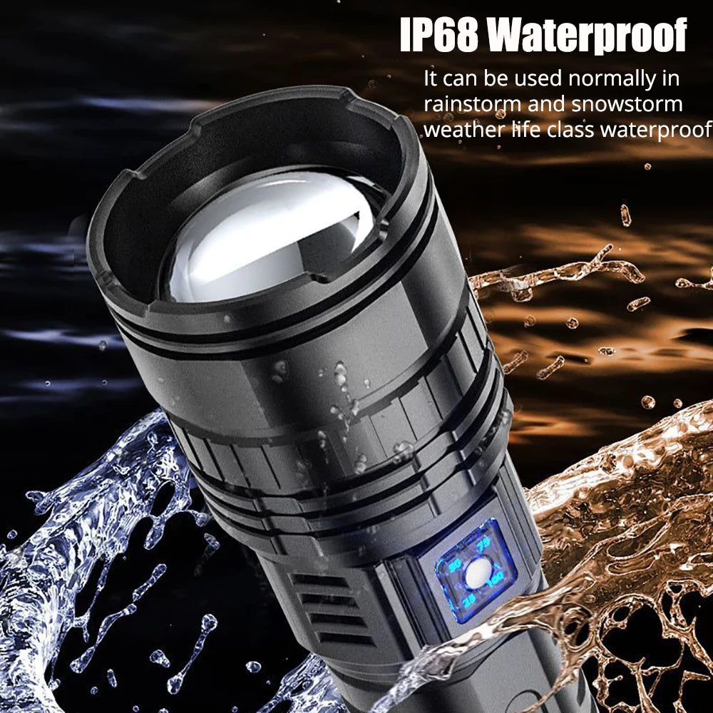 ✨ UltraBeam™ 1000W Tactical Flashlight – The Most Powerful LED Torch Ever Built